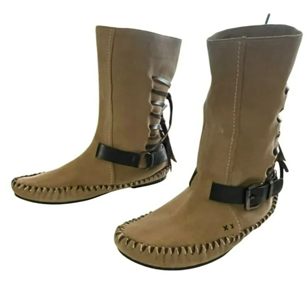 Free People Coronado Moccasin Boho Boots Sz 8 NEW - Picture 5 of 9